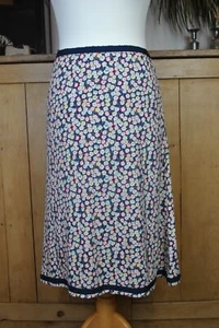 Avoca Origin Blue Floral A-Line Skirt – Size 1 – Lined, Smart Casual - Picture 1 of 13