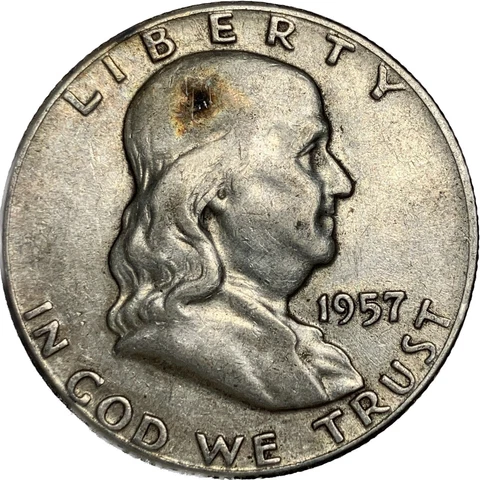 1957 50c Franklin Half Dollar - Bugs Bunny - Silver .90. *K10 Cover