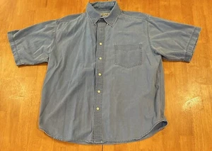 Vintage 90s Trails End Button Down Shirt Chambray Long Sleeve Large - Bild 1 von 6