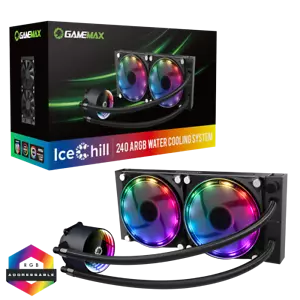 Game Max Ice Chill 240mm ARGB LED AIO Water Cooler CPU Liquid Cooling System Kit - Picture 1 of 9