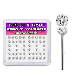 Nasenpiercing,Nasenstecker,Nasenring,Nasenschmuck,stud,925 Silber,Zirkonia n52 - Picture 1 of 1