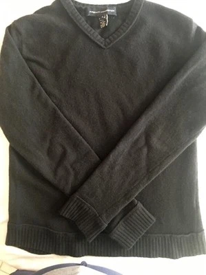  Suéter Pullover French Connection Gris Carbón Manga Larga Cuello Vee Para Hombre Talla S Foto 1 de 4