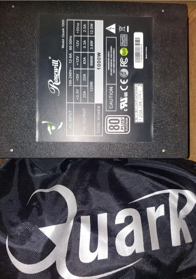 Rosewill Quark Series 1000 Watt Full Modular 80 Plus Platinum - Image 1 of 1
