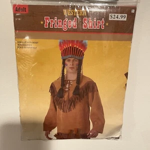 Mens Western Fringed Shirt Top Halloween Cosplay Costume New Open Package - Picture 1 of 5