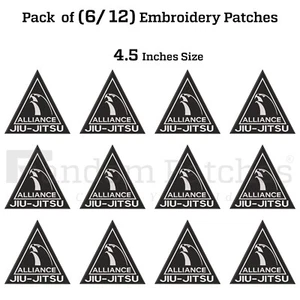 Small Alliance Bjj Embroidery Patches Jiujitsu Gi Patch Kimono Patch Pack of 12 - Picture 1 of 8