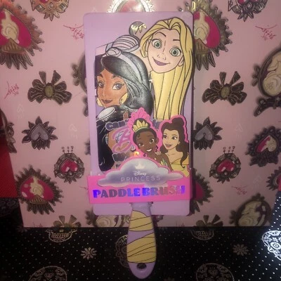 Disney princess Jasmine & Rapunzel paddle hairbrush limited edtion new - Image 1 of 4