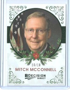 RARE 2020 DECISION MITCH MCCONNELL "GREEN FOIL" HOLIDAY CARD #13 ~ 10/10 UNIQUE