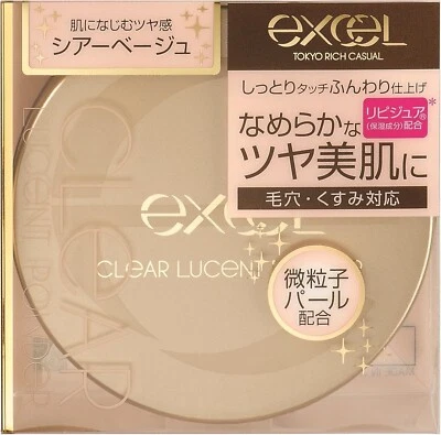 Excel Clear Lucent Powder Face Powder 20g With 2 Colors Made In Japan - Image 1 of 4