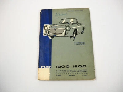 Fiat 1200 1500 Cabriolet carrocería lista de piezas de repuesto Catalogo parti ricambio 1961 Foto 1 de 3