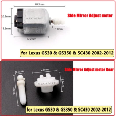 Kit de engranajes de motor de ajuste de espejo lateral para automóvil para Lexus GS30/GS350/SC430 2002-2012 Foto 1 de 4