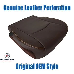 For 2018 Dodge Ram LongHorn -Driver Side Bottom GENUINE Leather Seat Cover Brown - Picture 1 of 16