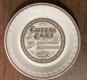 COUNTRY HARVEST Royal China Company 1983 CHEESE CAKE RECIPE PLATE Baking Dish - Picture 1 of 2