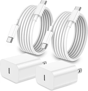 Cargador de carga rápida para iPhone 16 15, cargador rápido USB C para Apple iPad de 20 W, paquete de 2 pies U - Imagen 1 de 12