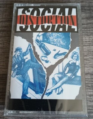 Vintage SOCIAL DISTORTION Self Titled SEALED CASSETTE TAPE!!   BRAND NEW Promo  - Image 1 of 3
