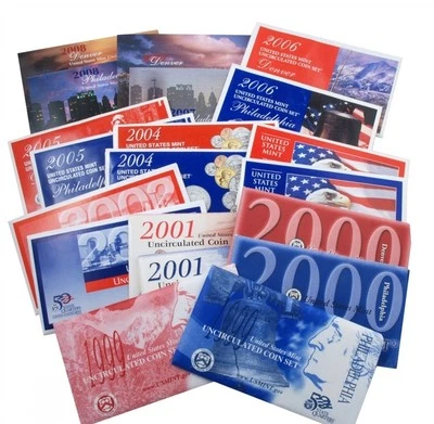 US Coin Mint Sets - Ten Sets-Complete-1999 through 2008 in OGP Estate Sale Lot - Image 1 of 4