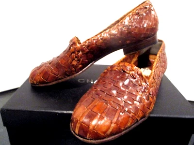 ITALIAN MORESCHI 皮革编织拖鞋男式鞋 10 — 第 1/4 张图片