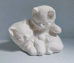 Gatti ~ Biscotto in ceramica pronto da dipingere - Foto 1 di 8