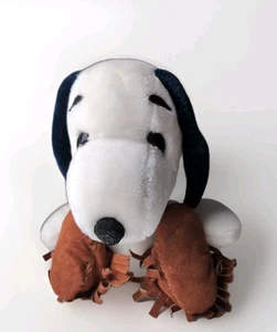 Snoopy RARE Vintage Plush Toy Brown Shoes Peanuts Collectible Stuffed Doll Gift - Picture 1 of 5