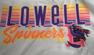 Youth Lowell Spinners White Sunset Stripe V-neck tshirt (001) - Picture 1 of 4