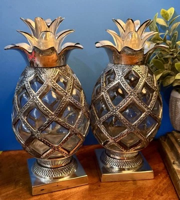 Mark Roberts Pair Of Heavy Pineapples Taper Candle Holders - Image 1 of 4