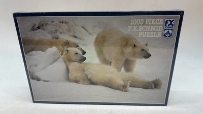 1992 FX Schmid 1000 Piece Puzzle BAD BOYS OF THE ARCTIC 26 x 17" Nature 90097 - Image 1 of 4