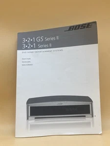 BOSE 3-2-1 321 GS Series II/Series II OWNER'S GUIDE 2007 User Manual Instruction - Picture 1 of 4