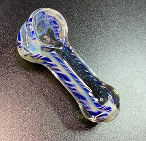 Small Hand-Blown Glass Pipe - Picture 1 of 5