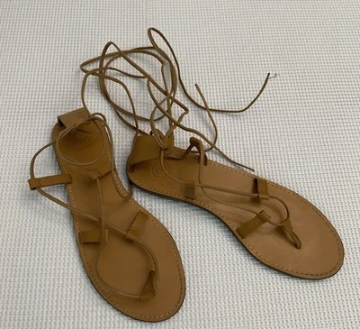 UO Urban Outfitters Women’s Brown Gladiator Lace Up Sandals Size 8 Tie Up - Image 1 of 4