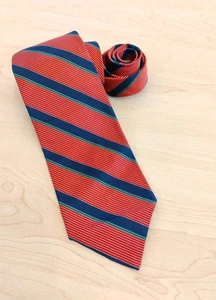 Ferrell Reed For Ed Mitchoms gestreifte Vintage Seidenkrawatte gewebt in England selten - Bild 1 von 15