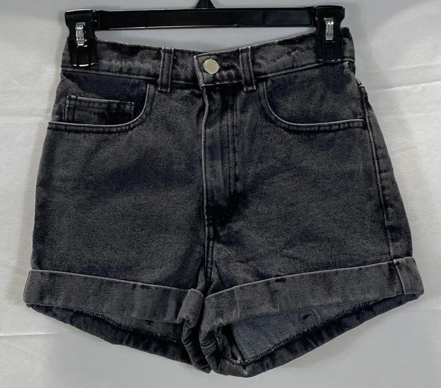 Pantalones Cortos de Denim American Apparel Mujer Gris Cintura Alta Talla 24 Nuevos con Etiquetas Foto 1 de 4