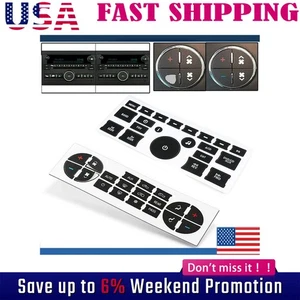 Kit de reparación de botones de tablero de radio de control de CA de 2 hojas pegatina para calcomanías Chevy GMC GM - Imagen 1 de 9