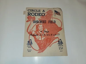 Vintage 1945 Rodeo Program Bochert Field VHTF - Picture 1 of 5
