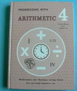 Rod & Staff gr.4/4th Arithmetic Math HC Teacher's Manual TE Part 1,chapters 1-8 - Picture 1 of 10