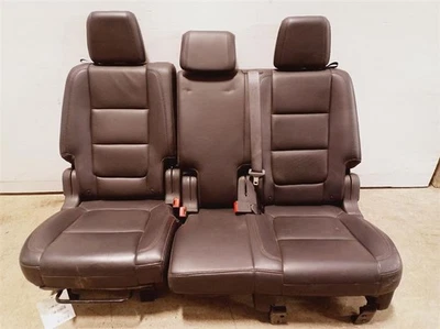 11-15 Ford Explorer 2nd Second Row Rear Split Bench Seat Black Leather 10293700 - Image 1 of 4