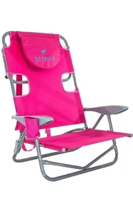 Ostrich On-Your-Back Outdoor Reclining Beach Pool Camping Chair, Pink (Open Box) - Picture 1 of 4