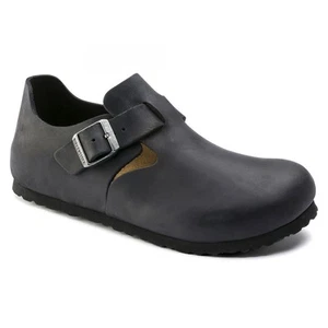BIRKENTOCK Unisex London Clog Black Oiled Leather - 0166541 & 0166543, Black Oil - Picture 1 of 11