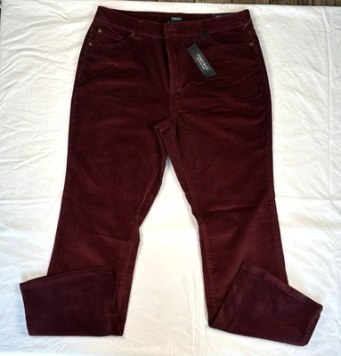 Jones New York Arándano Pana Ajustada Bota Cintura Alta Pantalones Nuevos con Etiquetas Para Mujer Talla 14 Foto 1 de 4