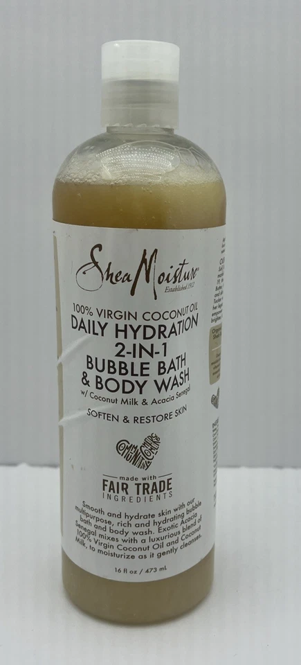 3pk Shea Moisture Daily Hydration 2 in 1 Bubble Bath-body Wash 16 Oz EA