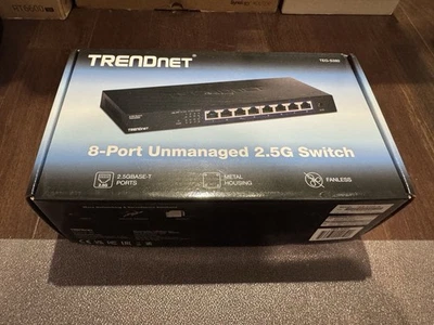 TRENDnet 8-Port 2.5Gb Multi-Gigabit Unmanaged Gaming Switch, TEG-S380, 8 x 2.5G - Image 1 of 3
