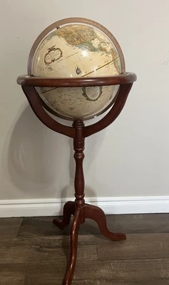 "Globo de piso Replogle World 12"" globo de pie Bombay Company clásico mundial de colección" Foto 1 de 4