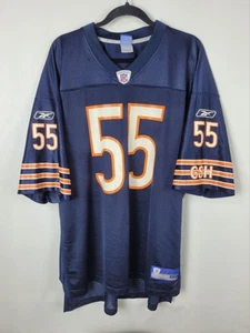 Maglia vintage Chicago Bears Lance Briggs #55 NFL calcio blu Reebok taglia 2XL - Foto 1 di 7