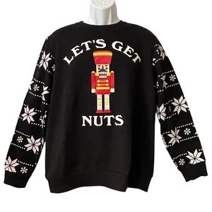 Felpa Ibrida Promozioni LET'S GET NUTS Brutto Natale Taglia M - Foto 1 di 4
