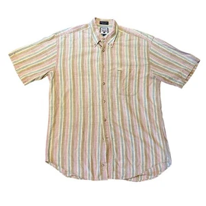 Camisa Madrás De Colección Y2K Faconnable Manga Corta Botón Delantero, Talla Lg, usado en excelente estado - Imagen 1 de 4