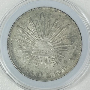 1885 México 8 Reales Ciudad de México Como Nuevo Libertad Gorra y Rayos - Imagen 1 de 6