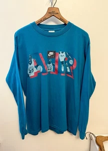 Vintage 90s 2XL XXL Nike Air Jordan Long Sleeve Single Stitch T-Shirt USA - Bild 1 von 10