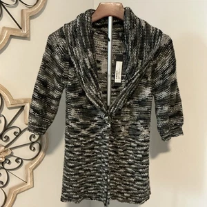 ISDA & Co Damen 100 % Baumwolle Ein Knopf gekräuselt Cardigan Pullover S Neu mit Etikett - Bild 1 von 11