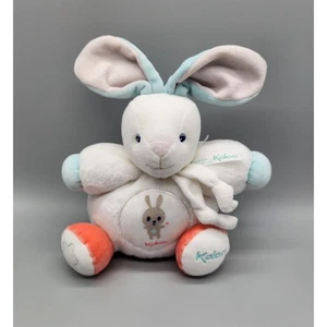 Peluche Kaloo Chubby Bunny Rabbit 8" Lovey Azul Blanco Suave Redondo Peluche - Imagen 1 de 9
