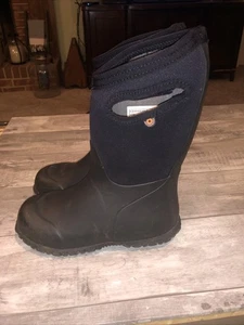 Bogs Niños Durham Botas de Lluvia Pull On de Goma Negras Sólidas Juveniles Talla 1 EE. UU. / 31 UE - Imagen 1 de 7