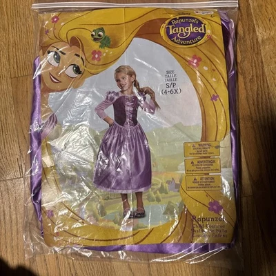 Vestido Rapunzel Enrolado Princesa Disney Infantil Tamanho Pequeno P 4-6X Novo #152 - Imagem 1 de 3
