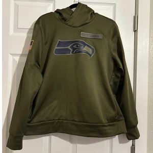 Mujeres XL Nike Olive Seattle Seahawks Salute to Service Pullover Sudadera con Capucha Lateral - Imagen 1 de 9